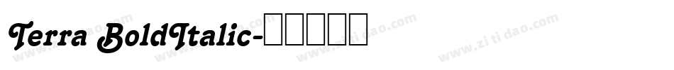 Terra BoldItalic字体转换